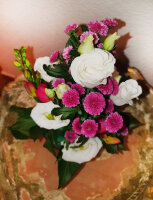 Gesteck Rosa Weis klein